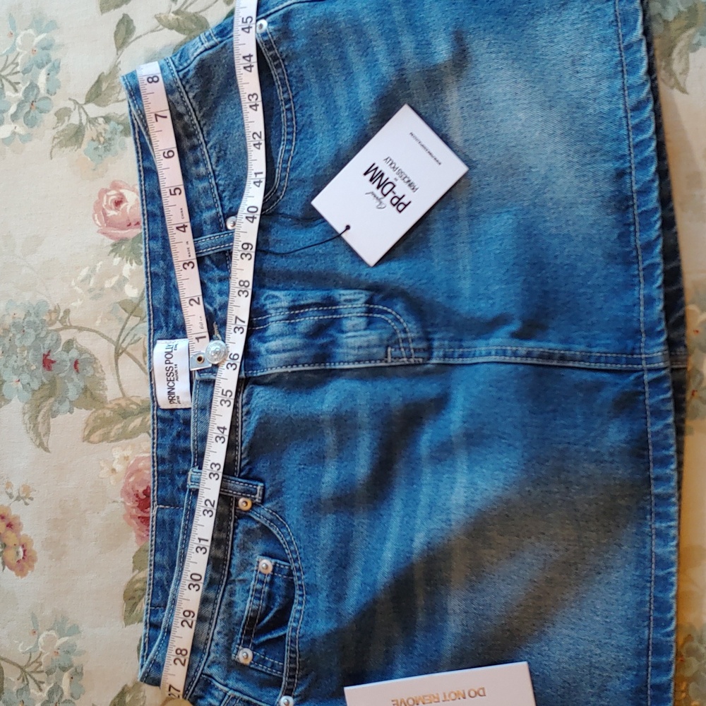 PP-DNM Princess Polly Arrte Mid-Rise Blue Denim Skirt Women's 10 NEW NWT - Picture 7 of 17